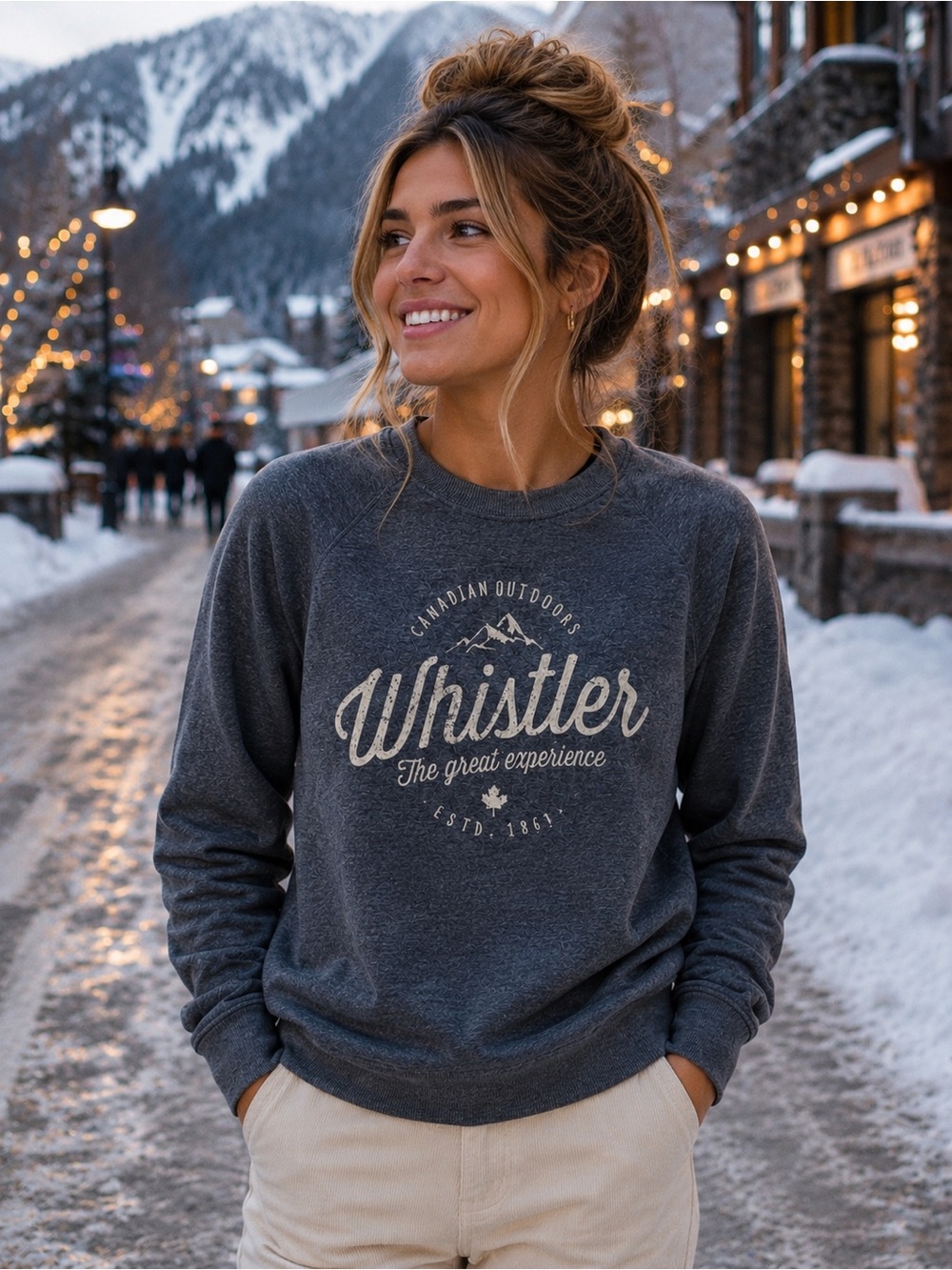 Whistler Graphic Crewneck Sweatshirt - Charcoal